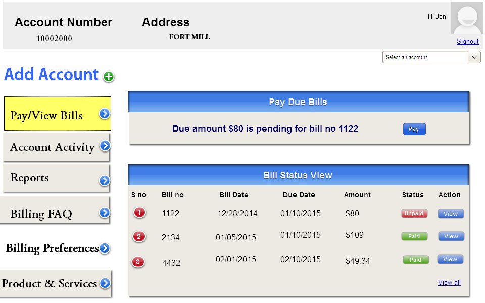 bill payment portal Account Customer Portals